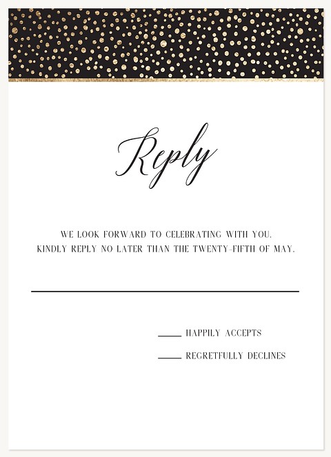 Gilded Love Wedding RSVP Cards