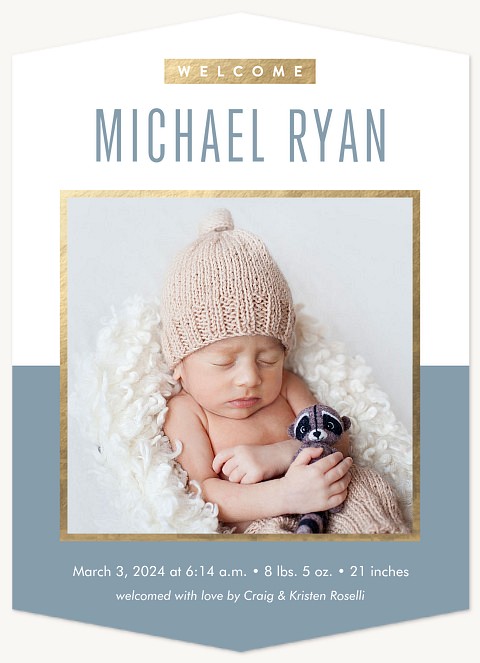 Gold Label Baby Announcements