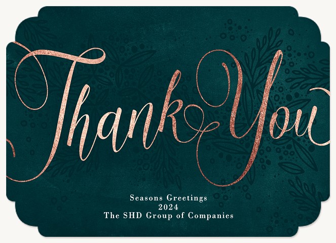 Velvet Gratitude Business Thank You Cards