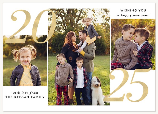 Chic Year Personalized Holiday Cards