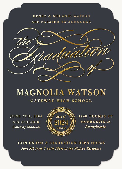 Uptown Soiree Graduation Cards