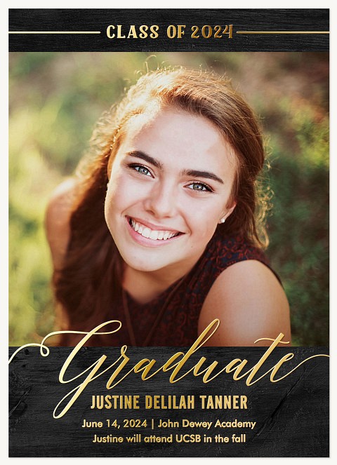 Rustic Elegance Graduation Invitations