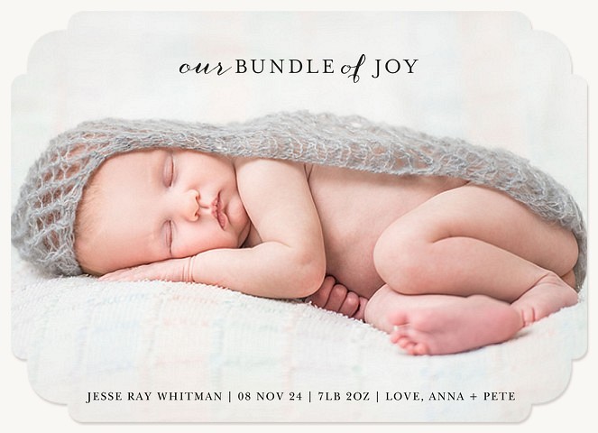 Joyful Gift Boy Baby Announcements