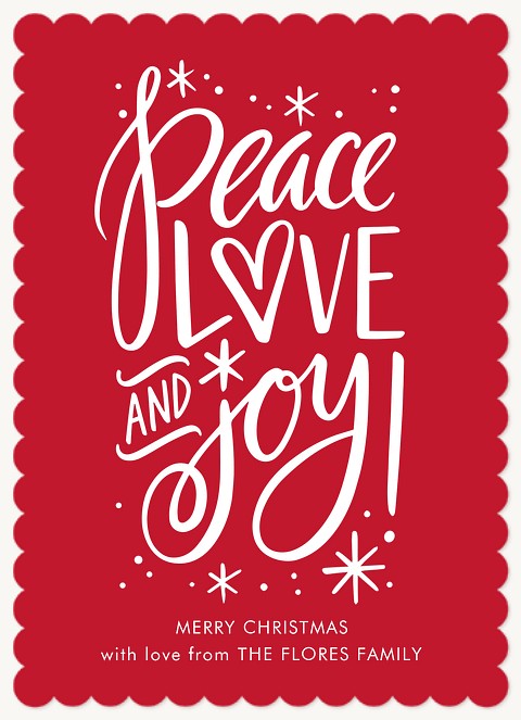 Peppermint Love Photo Holiday Cards