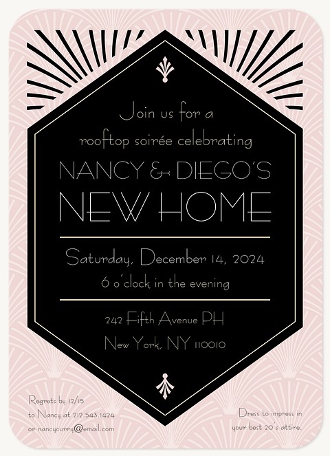 Diamond Deco Party Invitations
