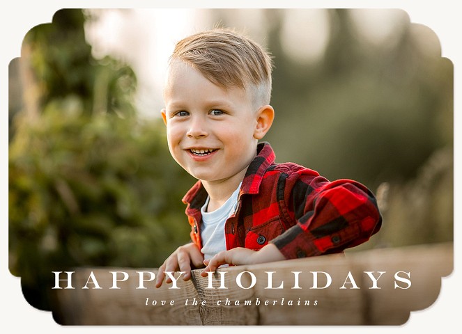Serif Etch Photo Holiday Cards