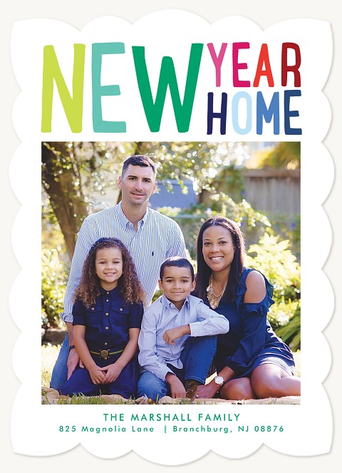 Colorful Home New Year's Cards