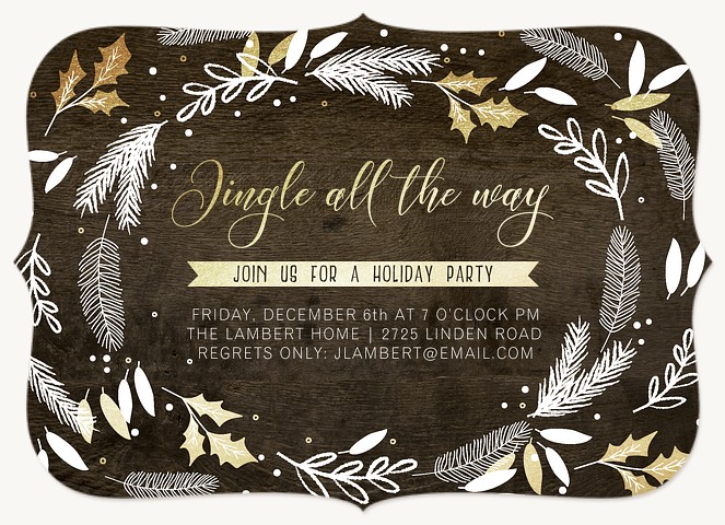 Winter Forest Holiday Party Invitations