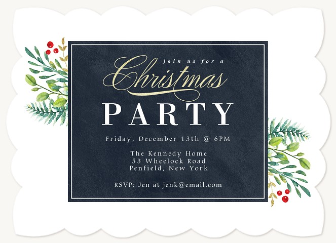 Traditionalist Holiday Party Invitations