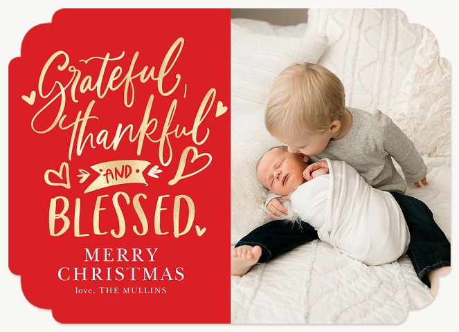 Grateful & Blessed Baby's First Holiday Cards