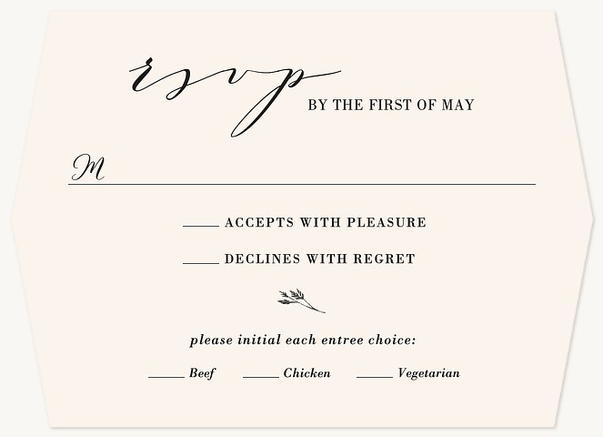 Poetic Wedding RSVP Cards