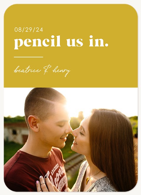 Pencil Us In Save the Date Cards