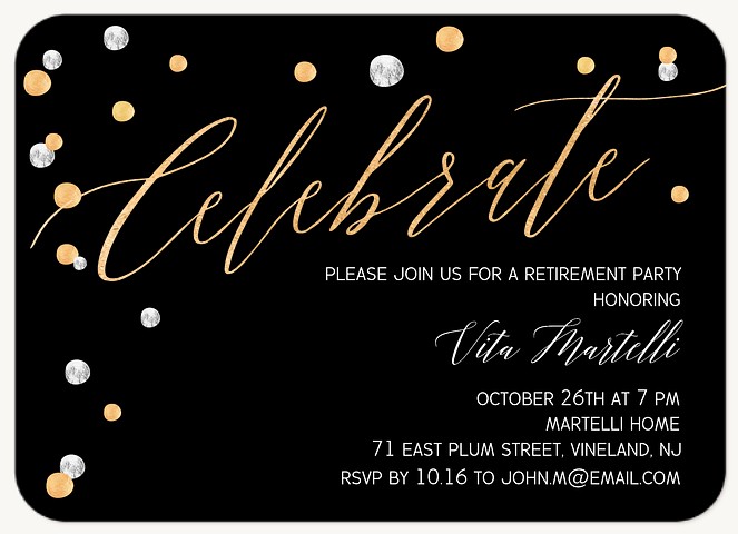 Gold & Silver Party Invitations