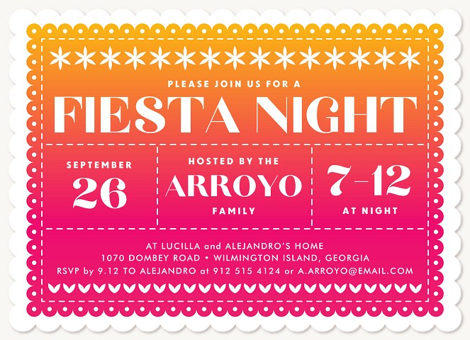 Bright Fiesta Party Invitations