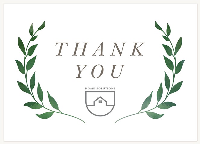 Charmed Greenery Business Thank You Cards