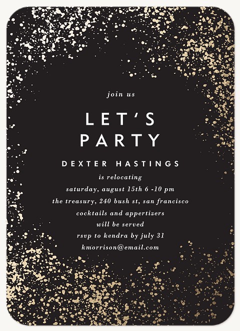Confetti Burst Party Invitations