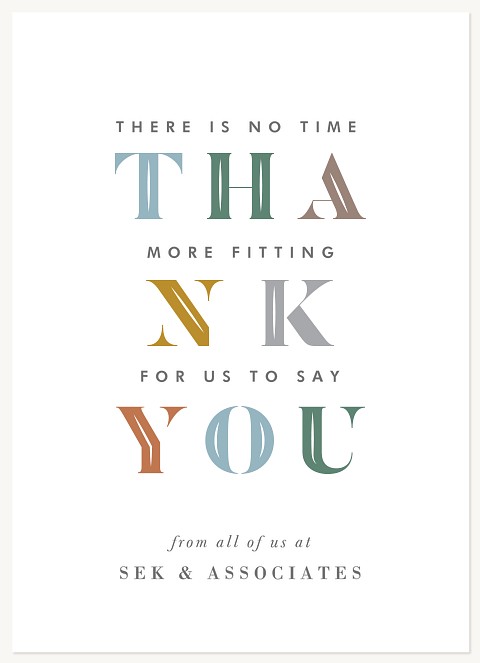 Colorful Thanks Business Thank You Cards
