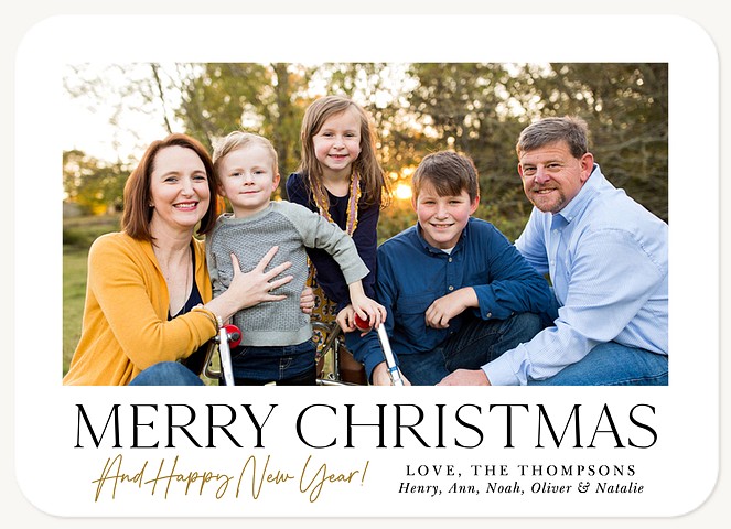 Simple Sentiments Personalized Holiday Cards