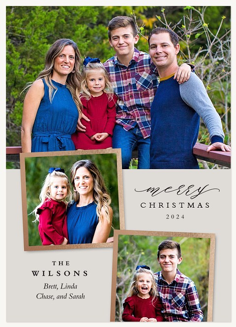 Gilded Frames Personalized Holiday Cards