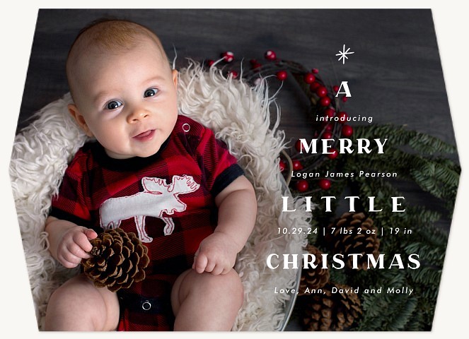 Merry Little Tree Personalized Holiday Cards