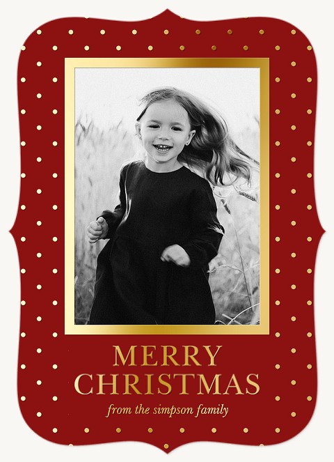 Shining Dots Personalized Holiday Cards