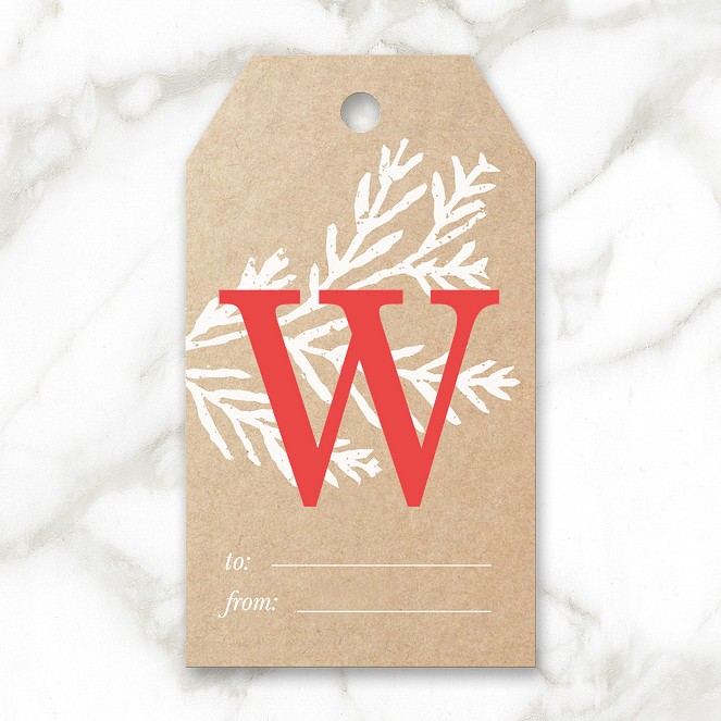 Crafted Monogram Custom Gift Tags