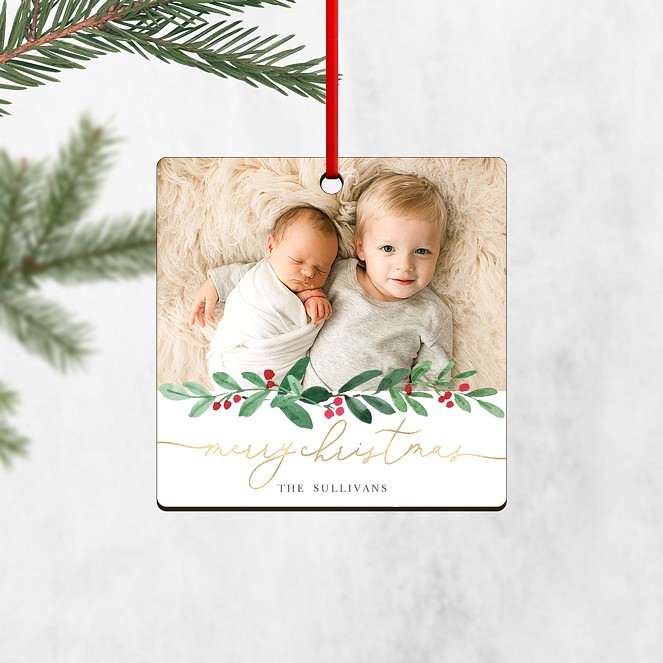 Painted Garland Personalized Ornaments