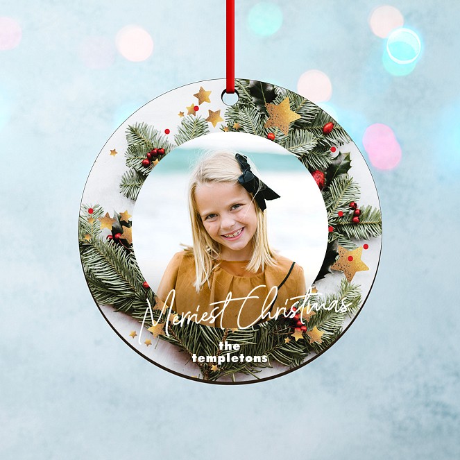Starry Wreath Personalized Ornaments
