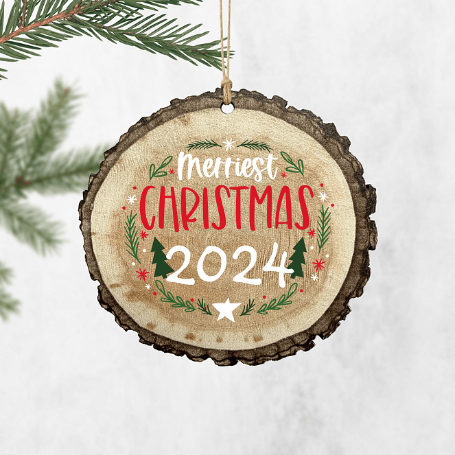 Merriest Wreath Personalized Ornaments
