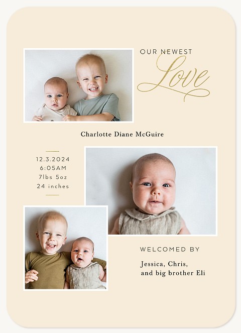 Newest Love Baby Announcements
