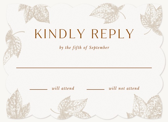 Cozy Autumn Wedding RSVP Cards