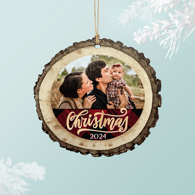 Christmas Plaid Personalized Ornaments