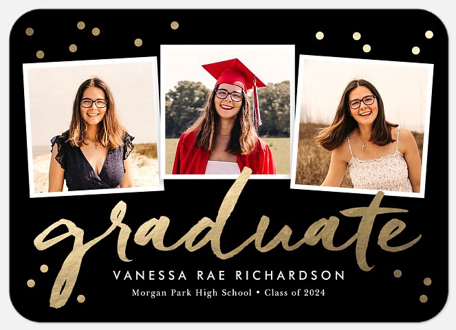 Confetti Trio Graduation Cards