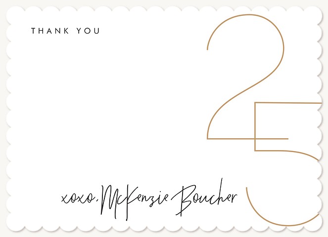 Simple Year Thank You Cards 