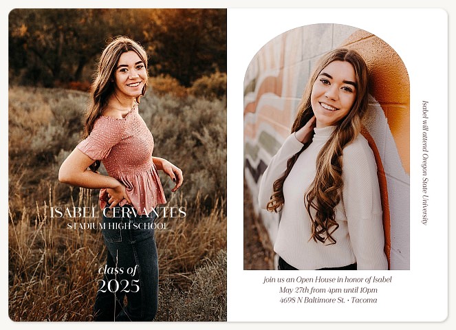 Arched Duo Graduation Announcements