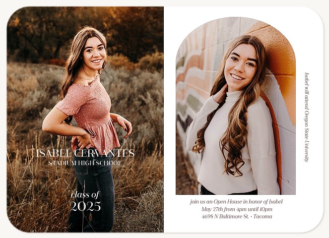 Arched Duo Graduation Announcements