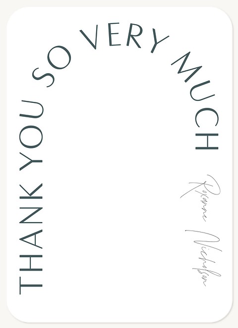 Over Arch Birthday Thank You Cards