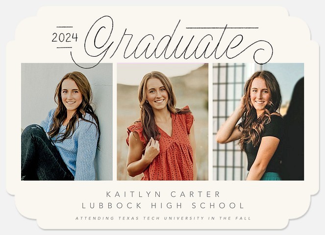 Graphite Graduate Graduation Announcements