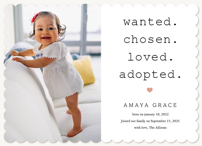 Chosen Love Baby Announcements