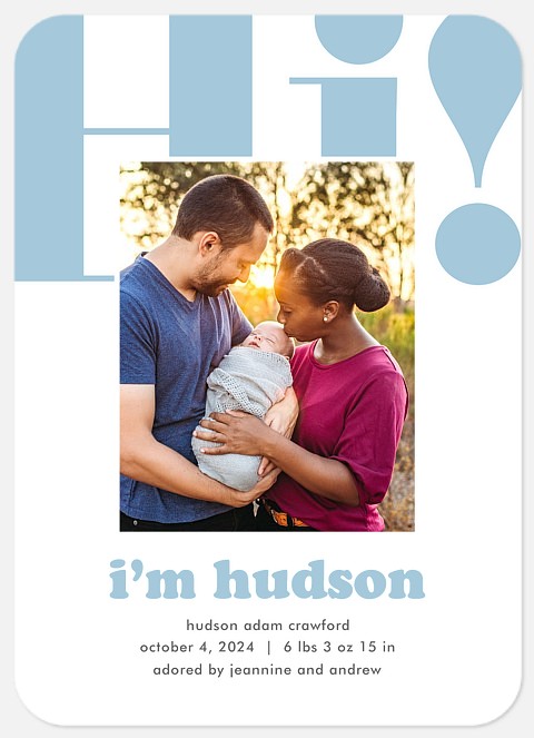 Hi! Baby Birth Announcements