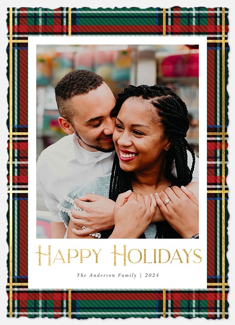 Classic Tartan Holiday Photo Cards