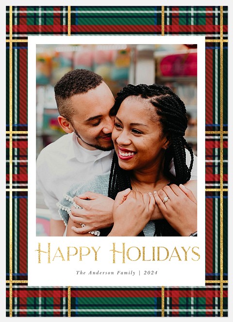 Classic Tartan Holiday Photo Cards