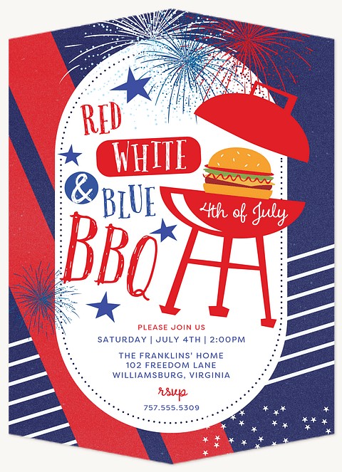 Patriotic Party Summer Party Invitations