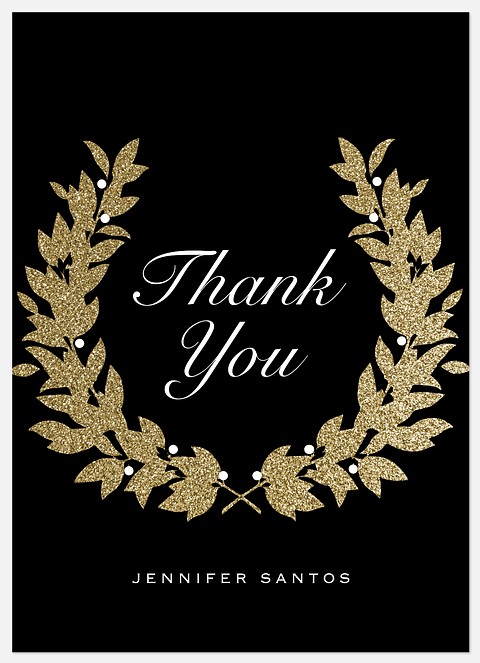 Glitterati Wreath Thank You Cards 