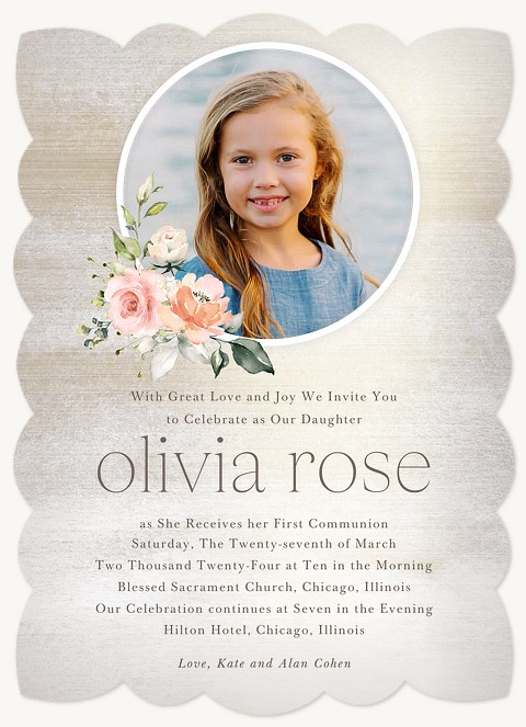 Little Farmhouse First Communion Invitations