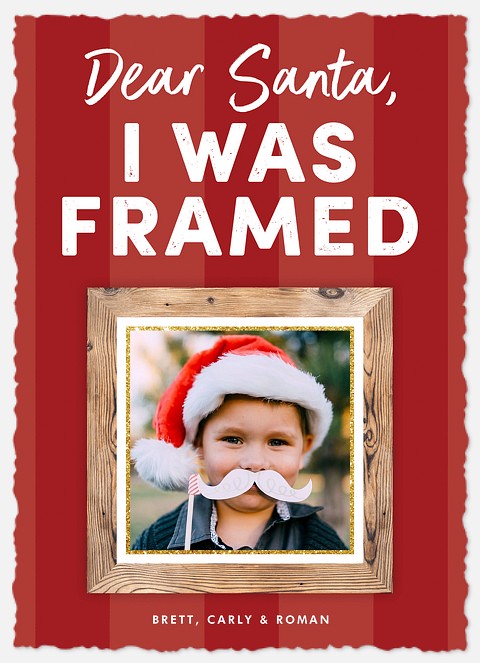 Santa Frame Holiday Photo Cards