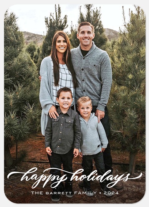 Festive Handwriting Holiday Photo Cards