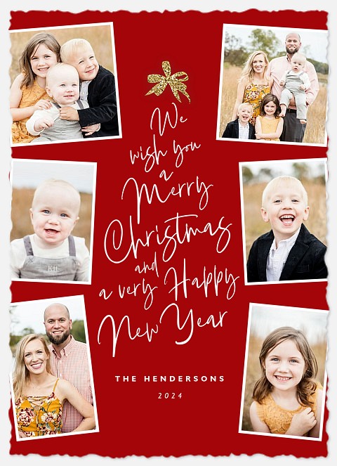 Typographic Tree Holiday Photo Cards