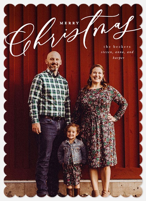 Scripted Cheer Holiday Photo Cards