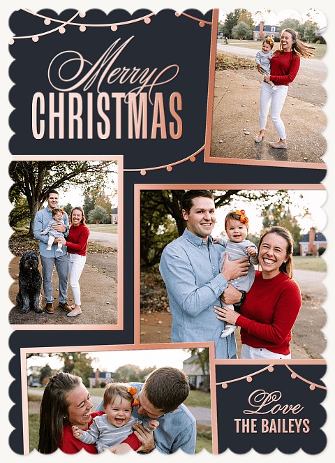 Hanging Lights Personalized Holiday Cards